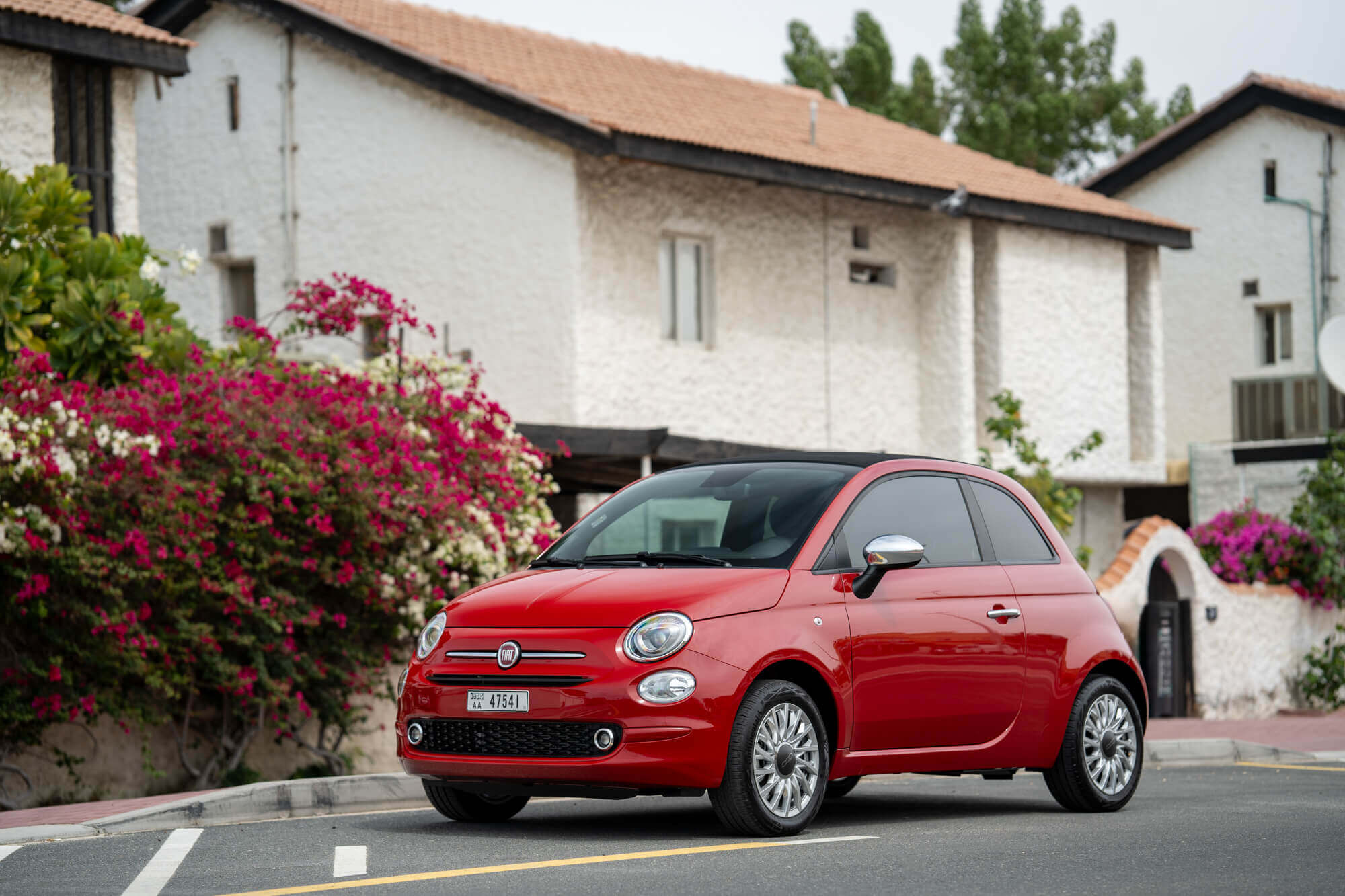 Rent Fiat 500 Cabrio Red In Dubai Convertible Octane Luxury Car