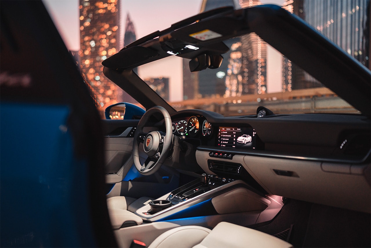 911 targa 4s azul interior
