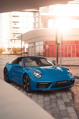 Porsche 911 Targa 4S Blauw