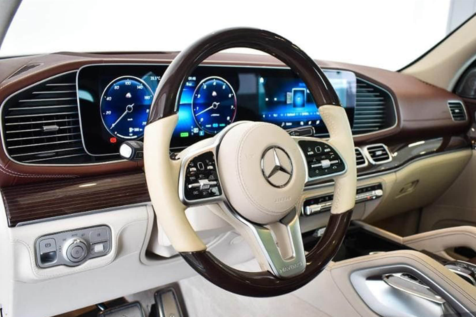 مرسيدس مرسيدس مايباخ GLS 600 فضي وأبيض