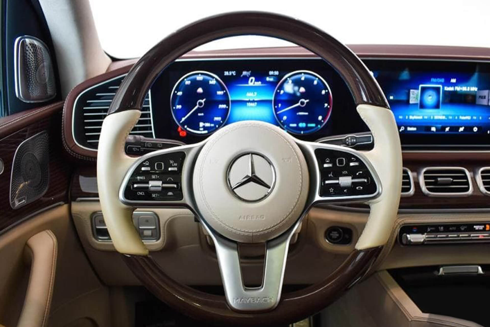 مرسيدس مرسيدس مايباخ GLS 600 فضي وأبيض