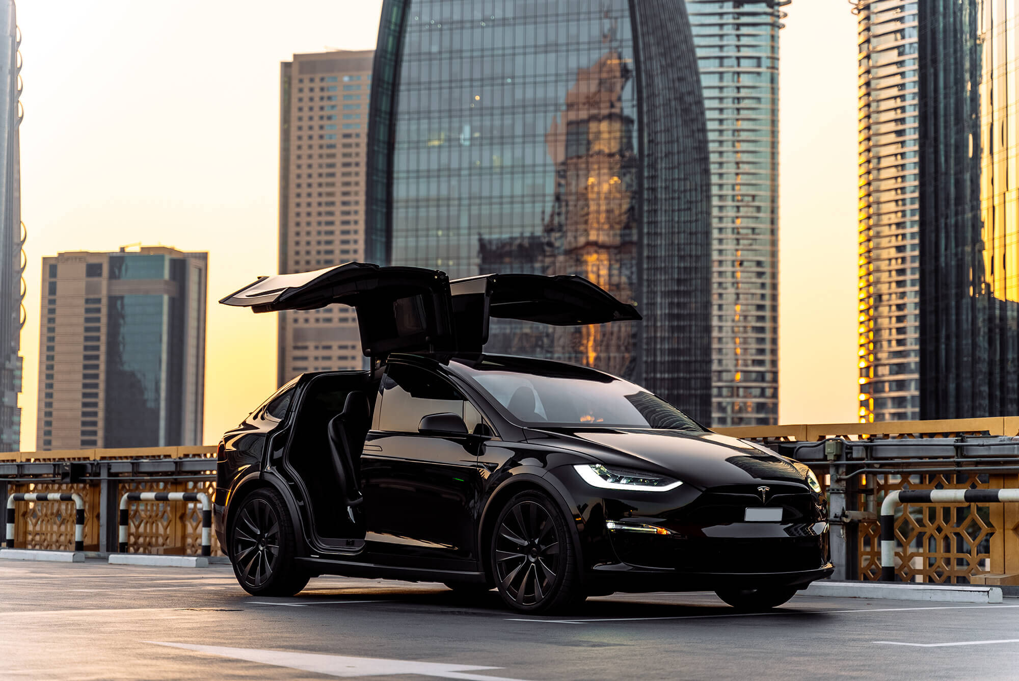 特斯拉 Model X 黑色格子图案