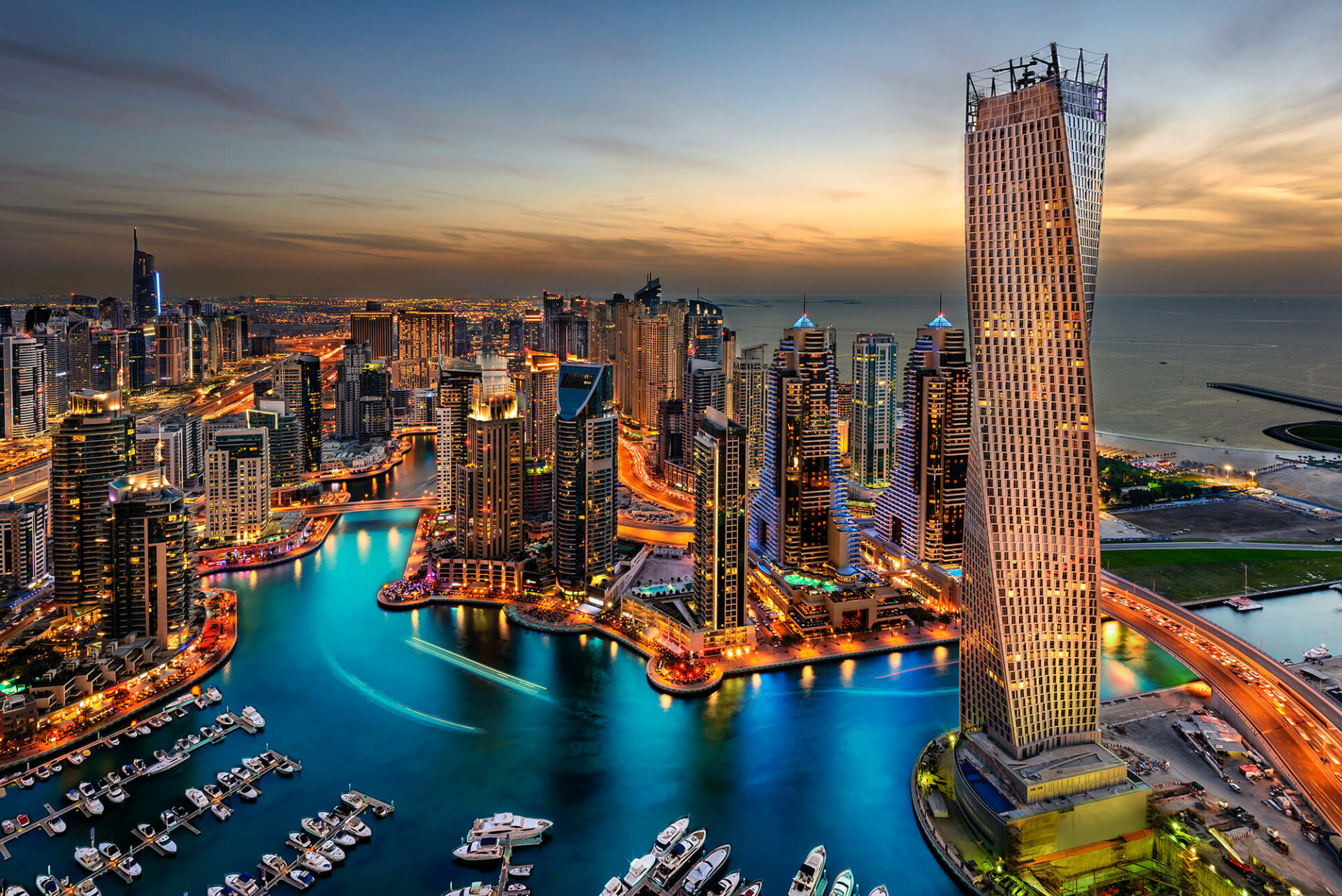 El distrito del puerto deportivo de Dubai