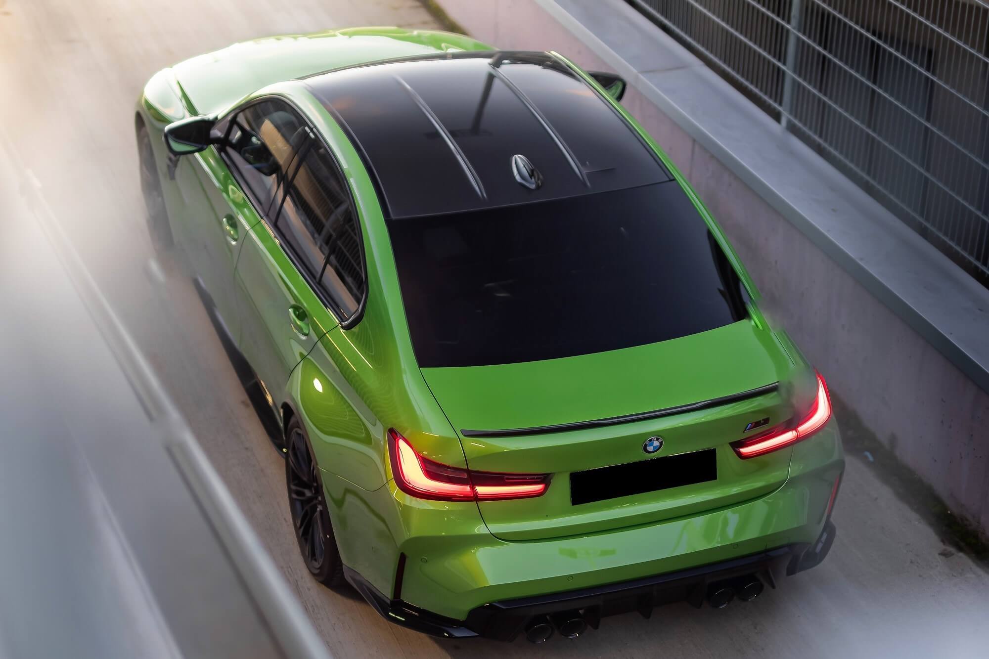 green bmw m3 car dubai