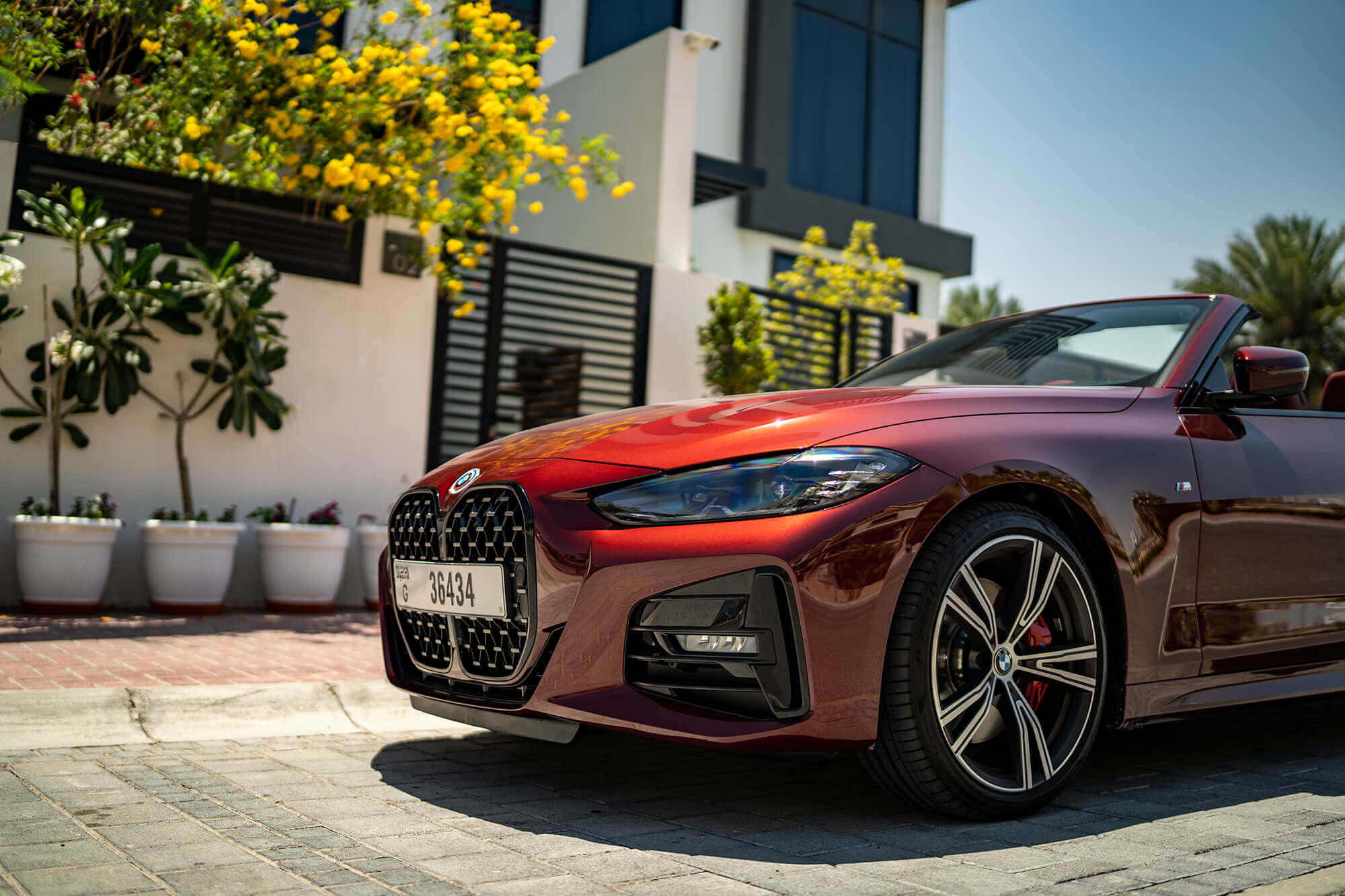 BMW 430 Convertible Burgundy