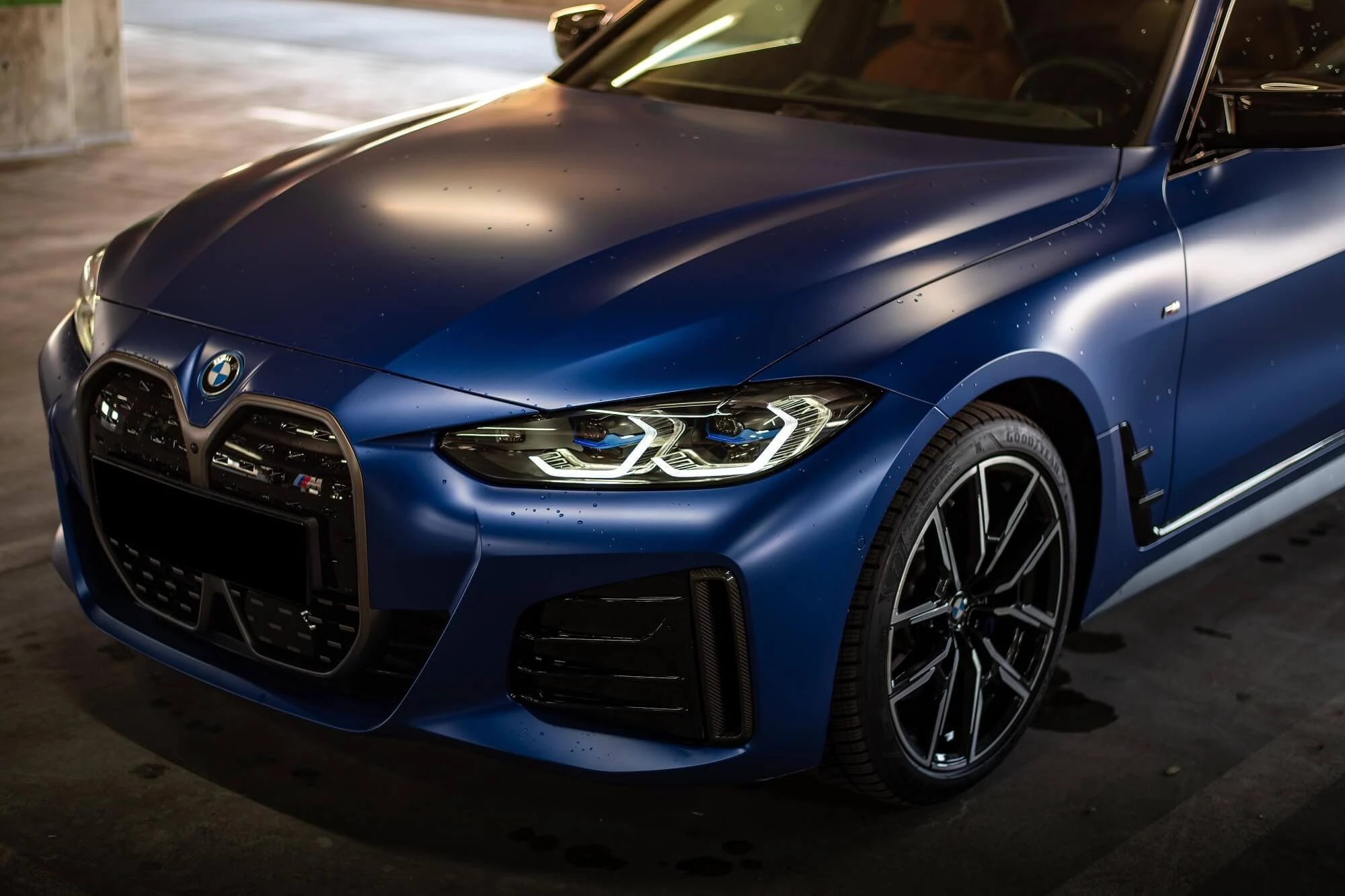 BMW i4 Blue for rent in dubai