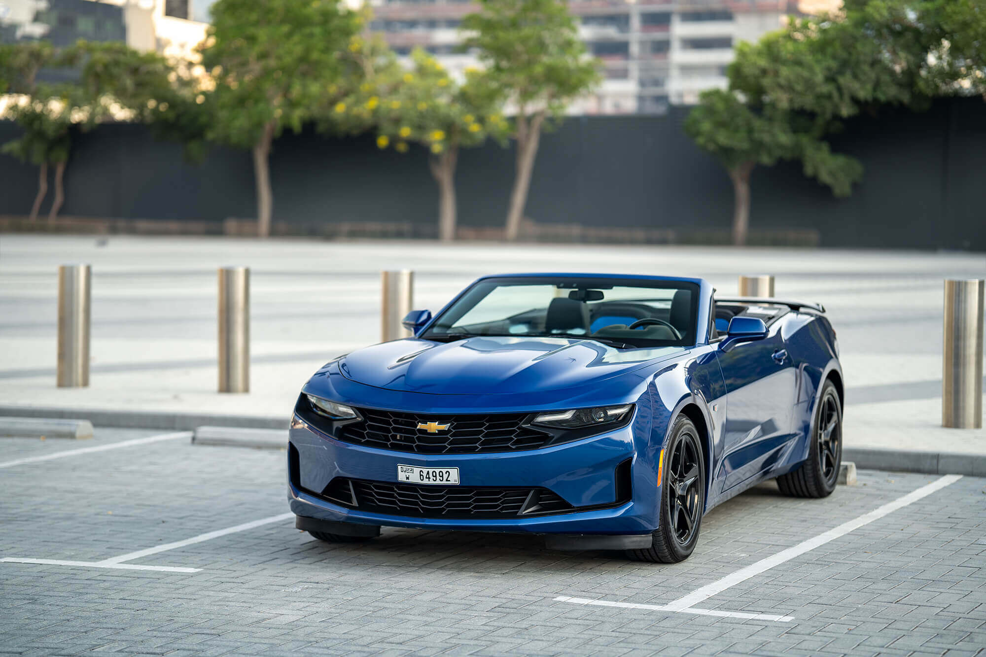 chevrolet camaro blue rental in Dubai