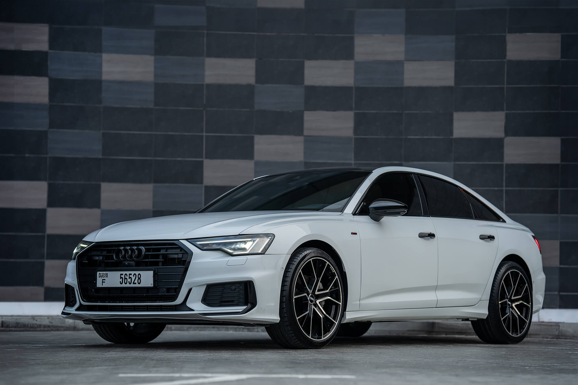 Rent Audi A6 White in Dubai - Sedan - Octane Luxury Car Rental Dubai