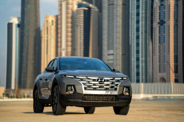 Rent Hyundai Santa Cruz Grey in Dubai SUV Octane Luxury Car