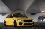 BMW M5 Wedstrijd geel