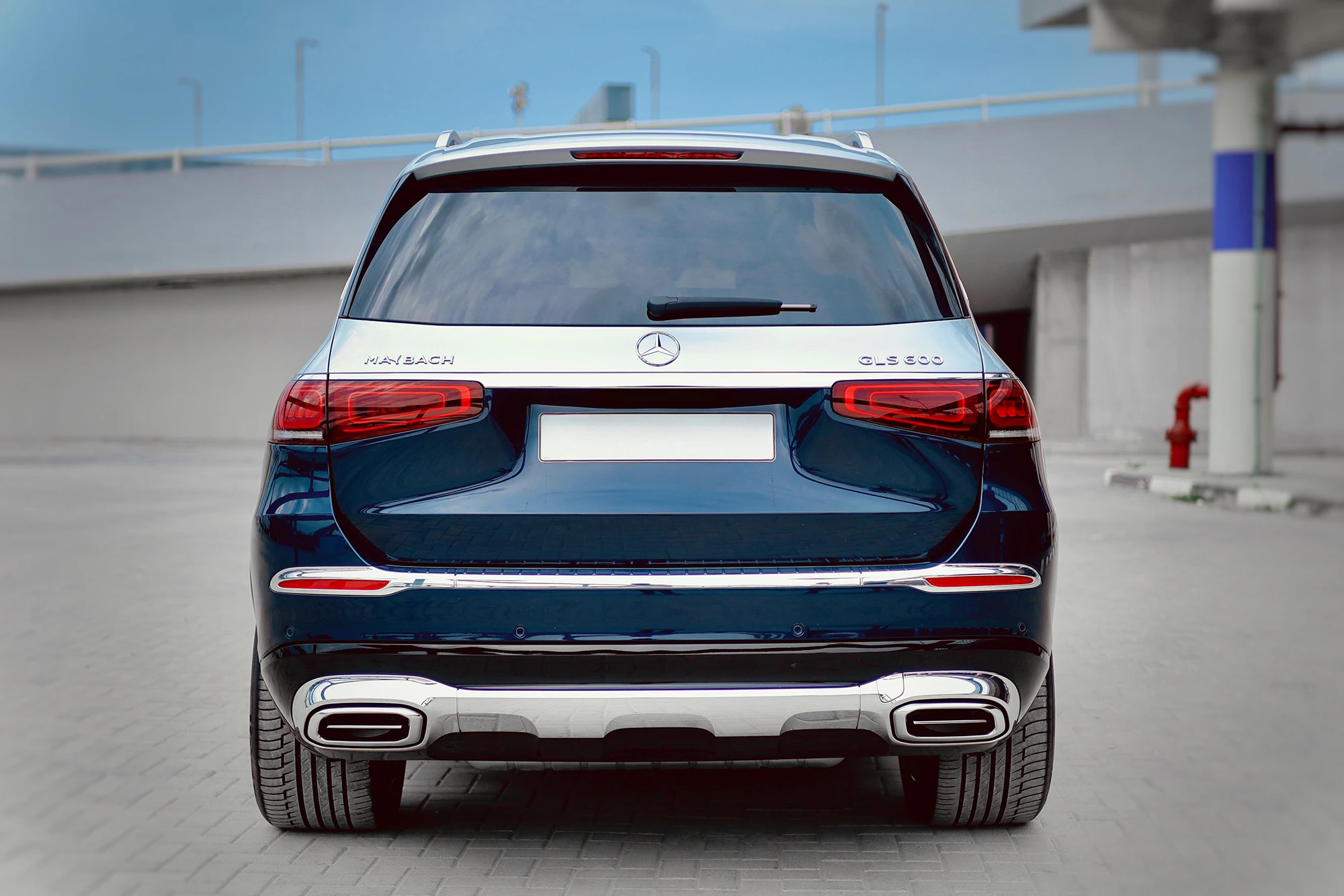 Mercedes-Maybach GLS 600 Blue & Silver