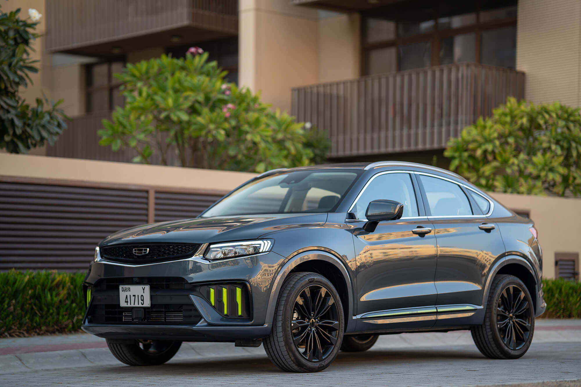 Noleggio Geely Tugella Grey A Dubai SUV Octane Rent