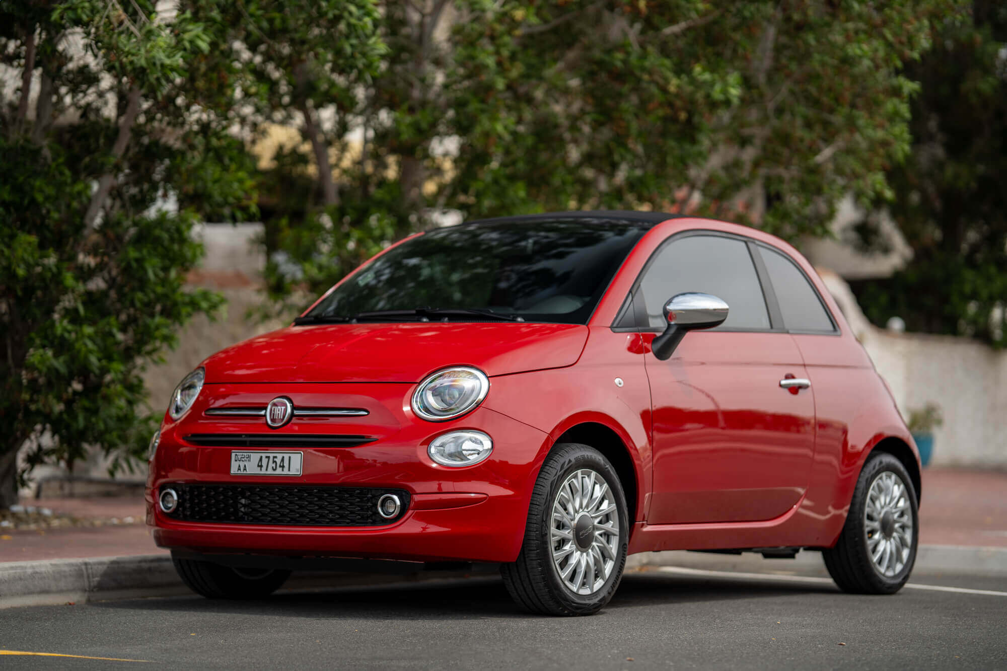 Fiat 500 Cabrio Rød