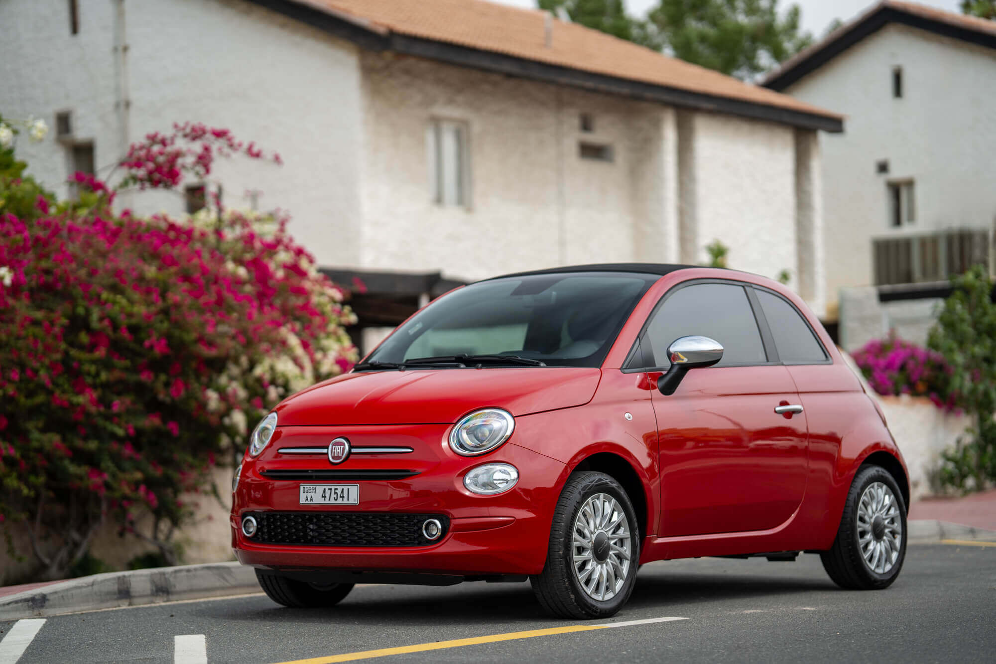 Fiat 500 Cabrio Rød