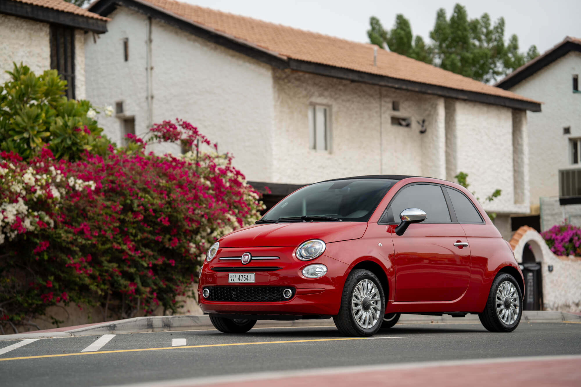 Fiat 500 Cabrio Rød