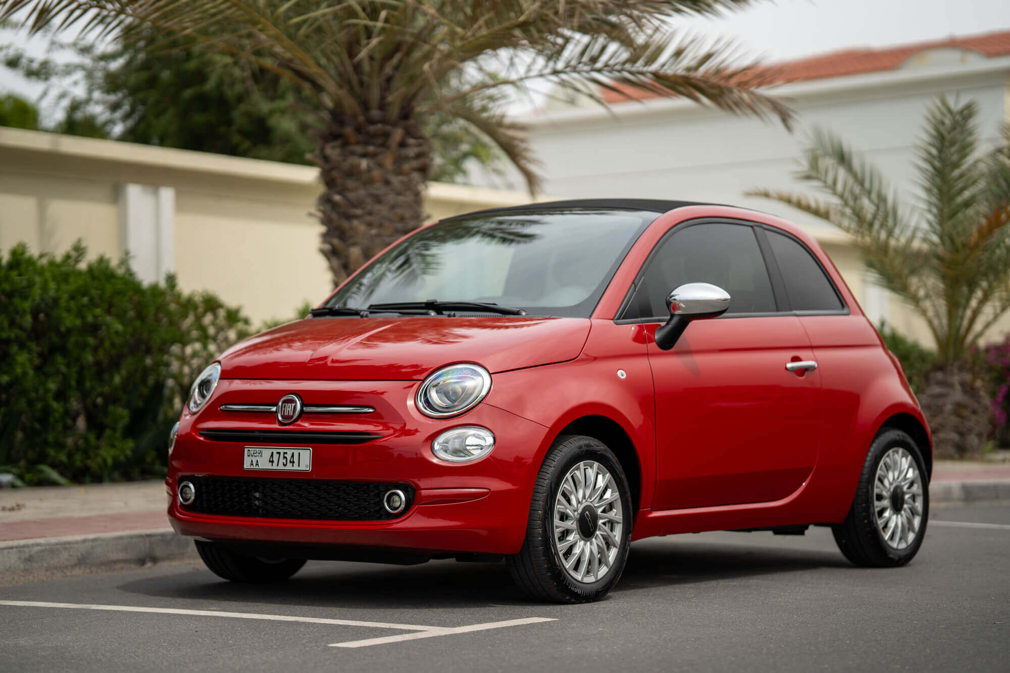 Fiat 500 Cabrio Rød