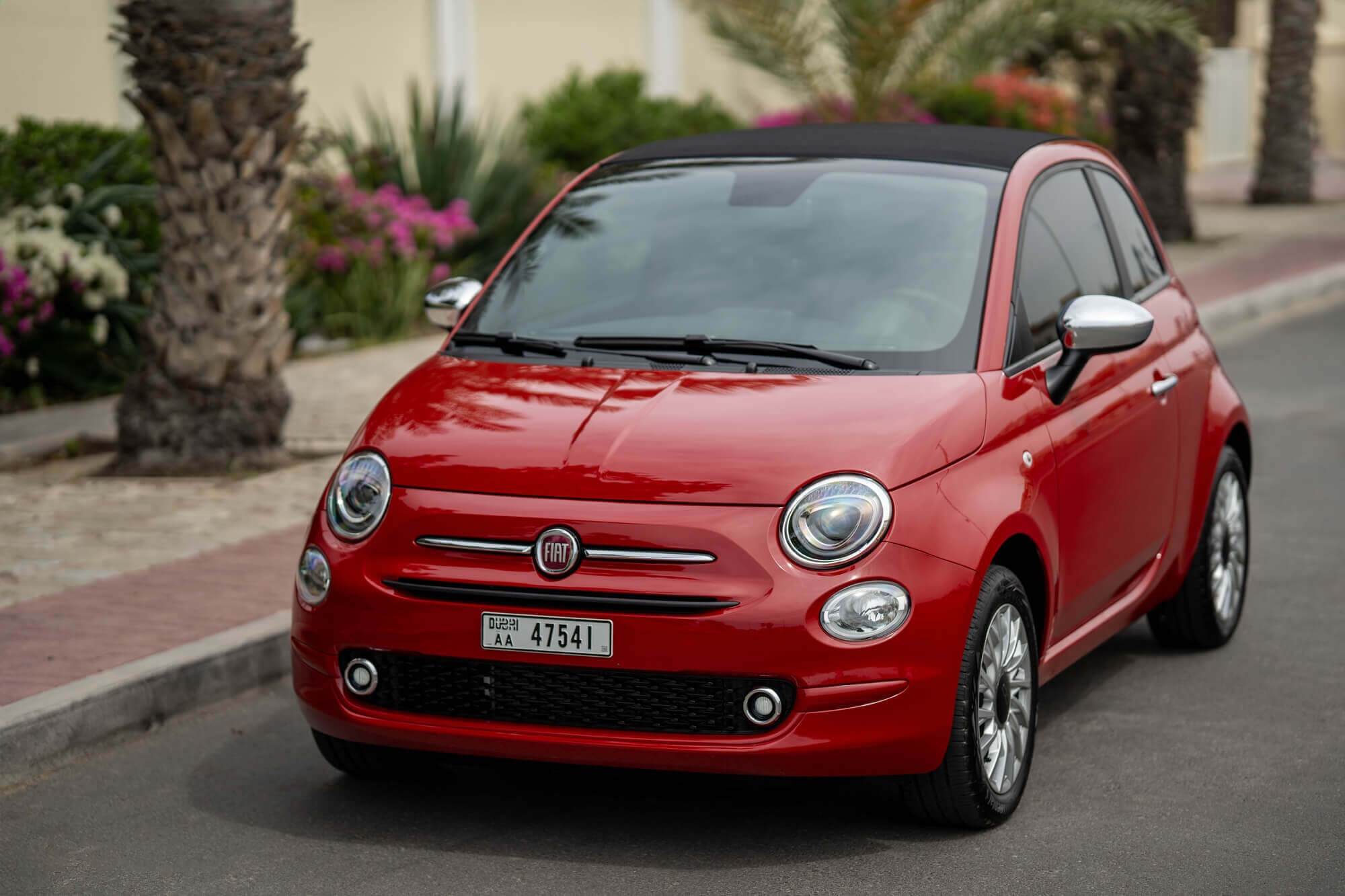Fiat 500 Cabrio Rød