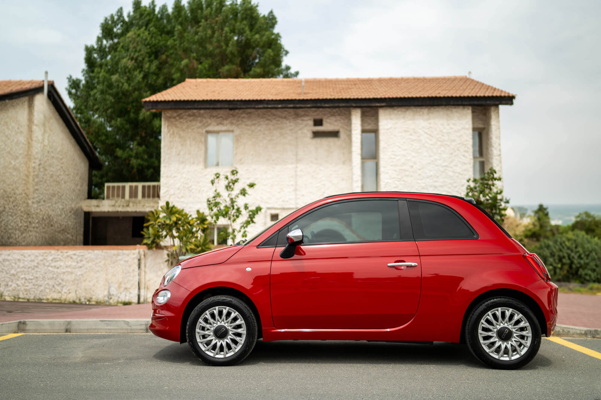 Fiat 500 Cabrio Rød