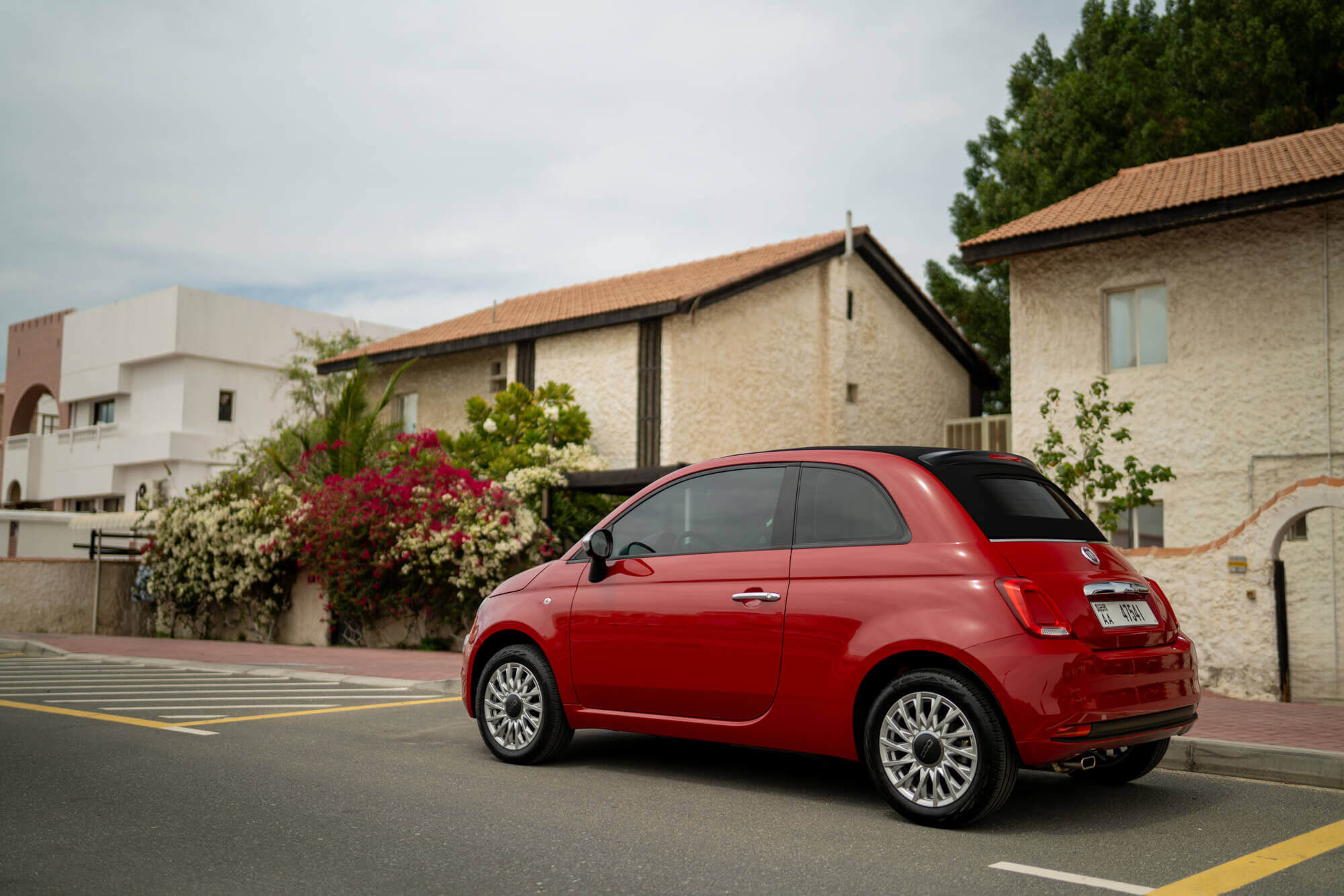 Fiat 500 Cabrio Rød