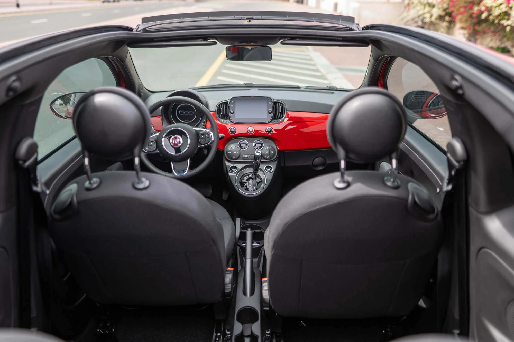 Fiat 500 Cabrio Rood