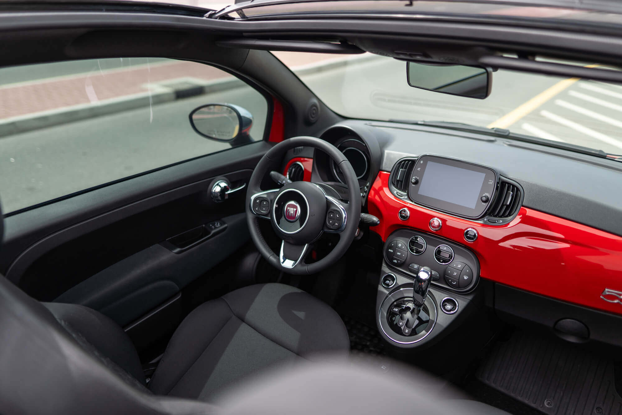 Fiat 500 Cabrio Rød