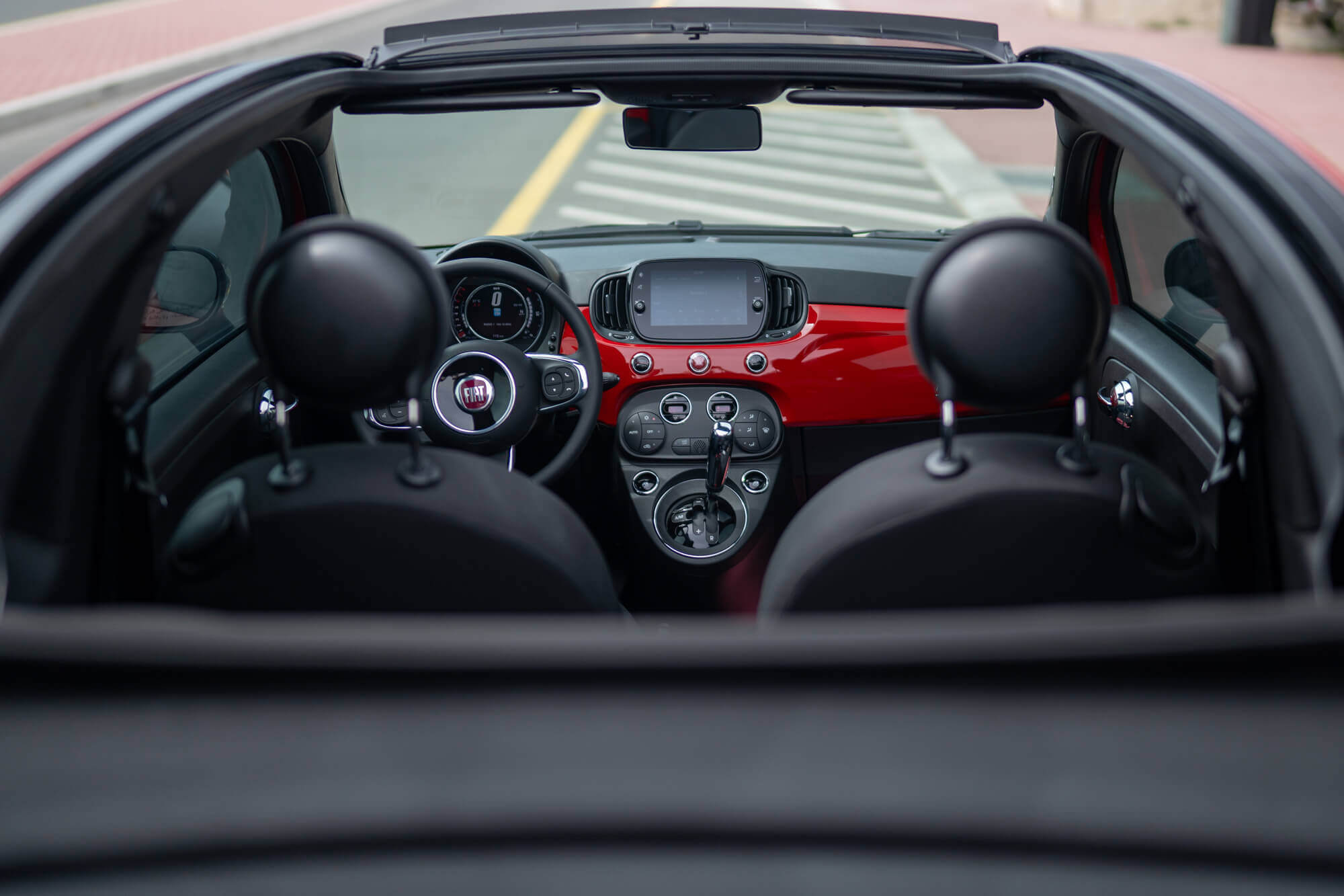 Fiat 500 Cabrio Rød