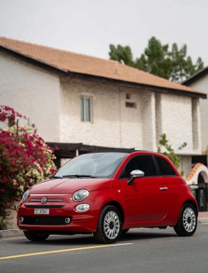 Fiat 500 Cabrio Rood