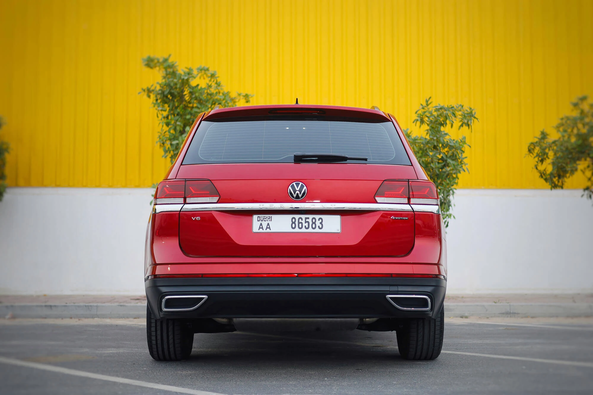 Volkswagen Teramont 7-sits röd