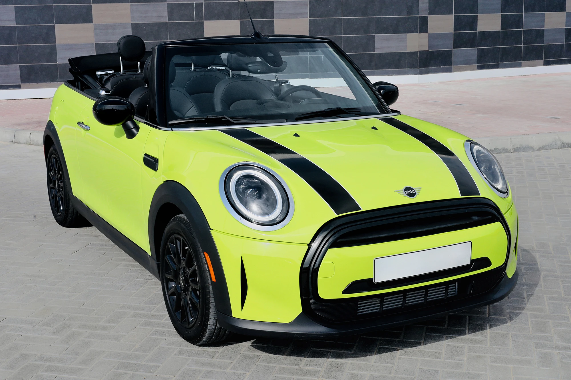 Mini Cooper Convertible Yellow