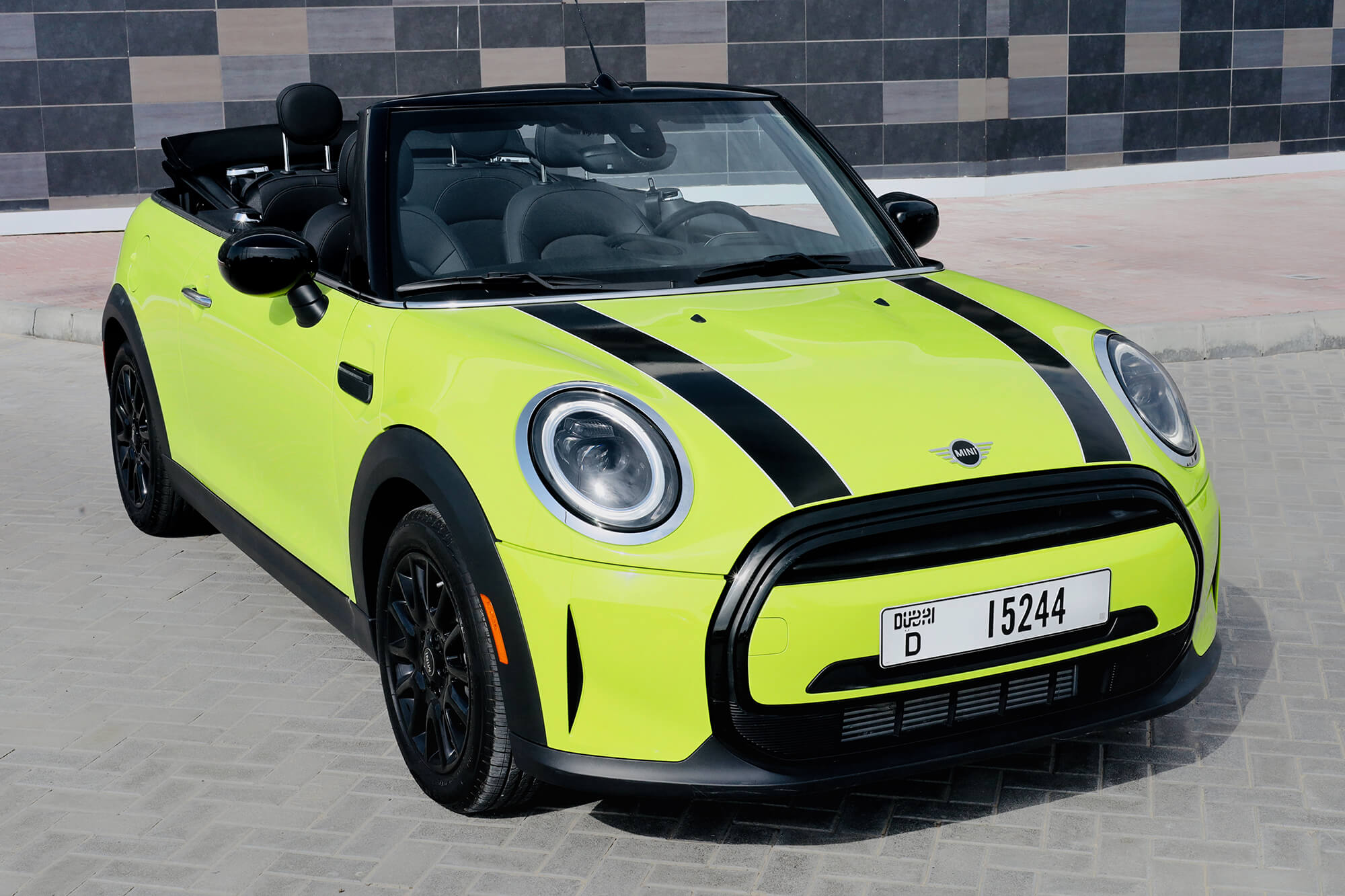 Mini Cooper Convertible Yellow