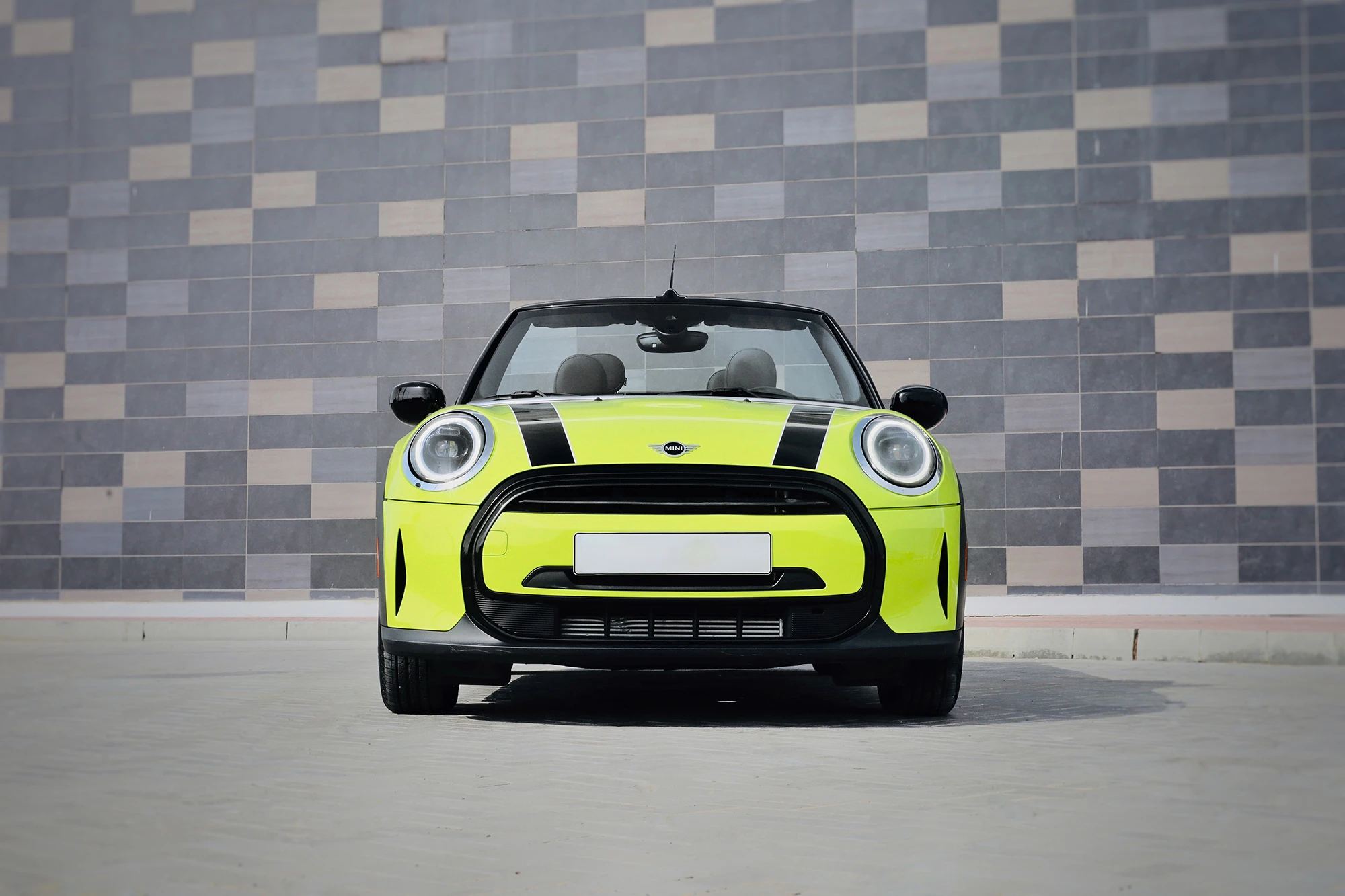 Mini Cooper Convertible Yellow