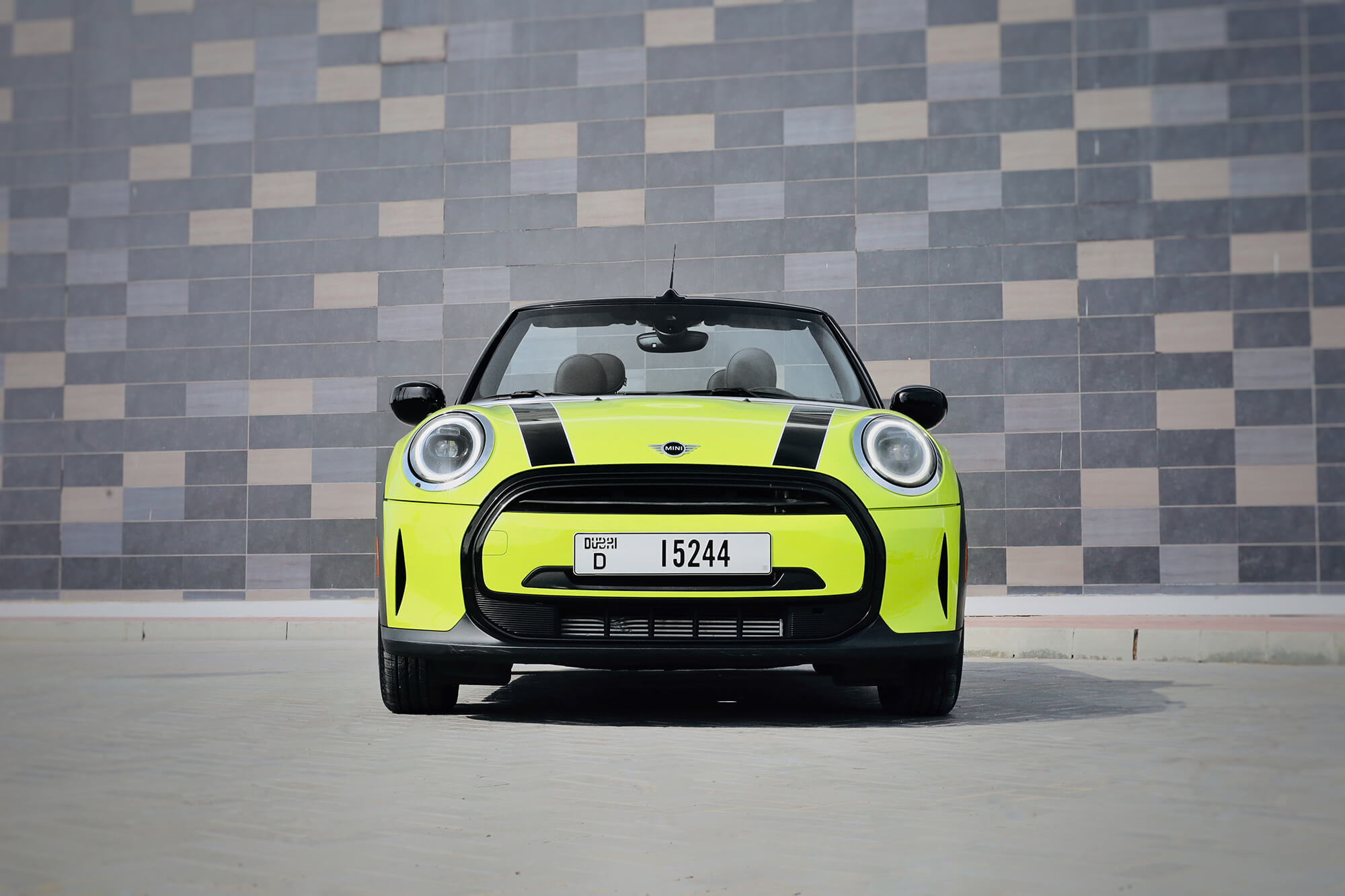 Mini Cooper Convertible Yellow
