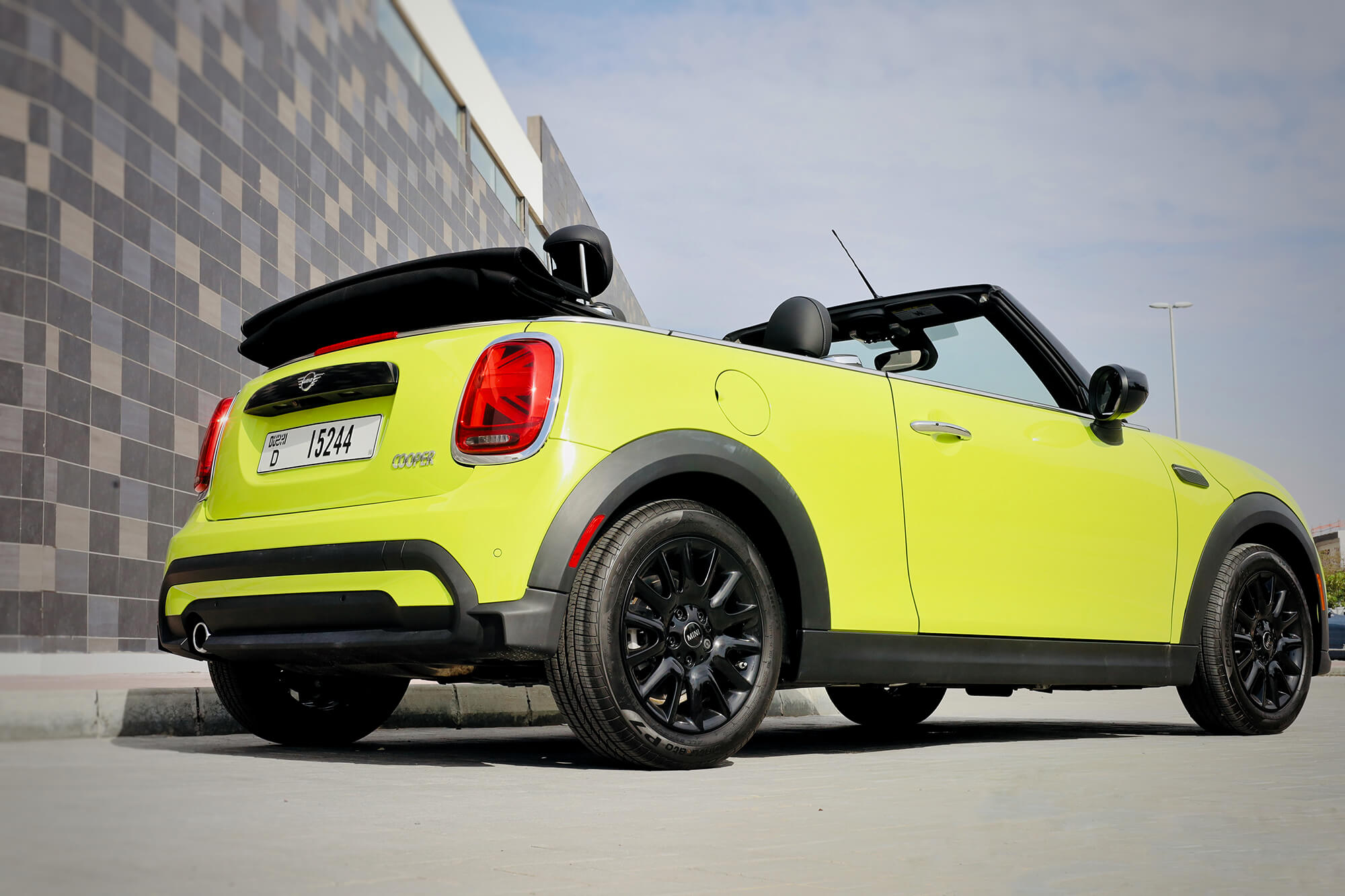 Mini Cooper Convertible Yellow