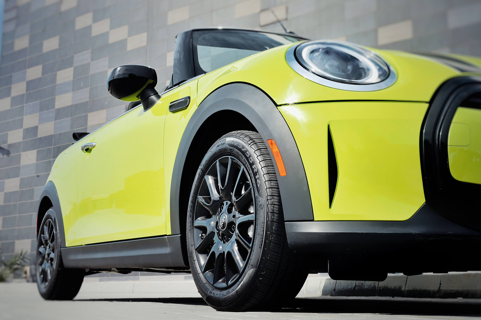 Mini Cooper Convertible Yellow