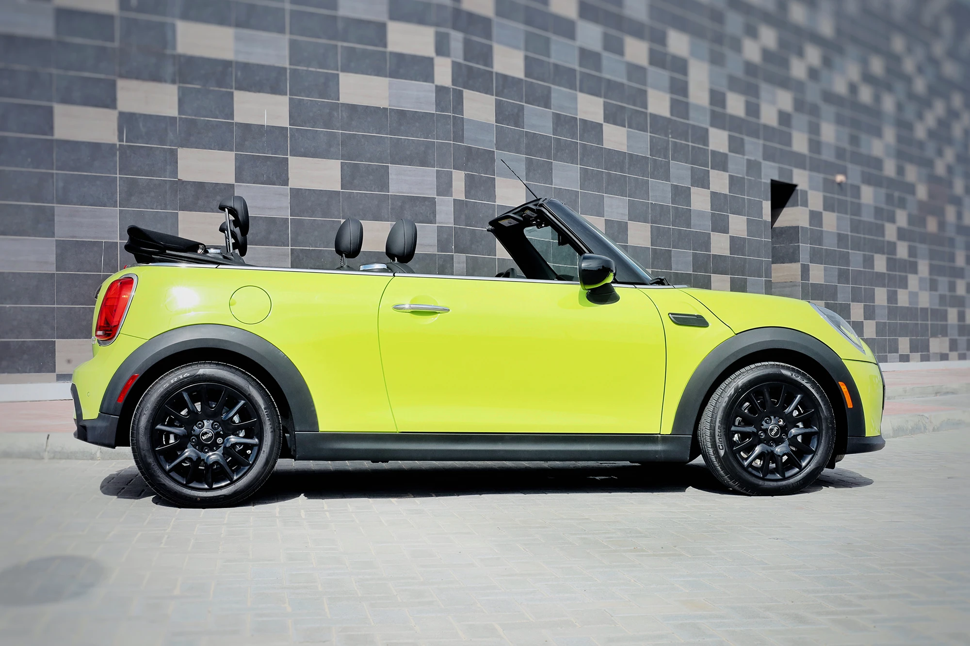 Mini Cooper Convertible Yellow