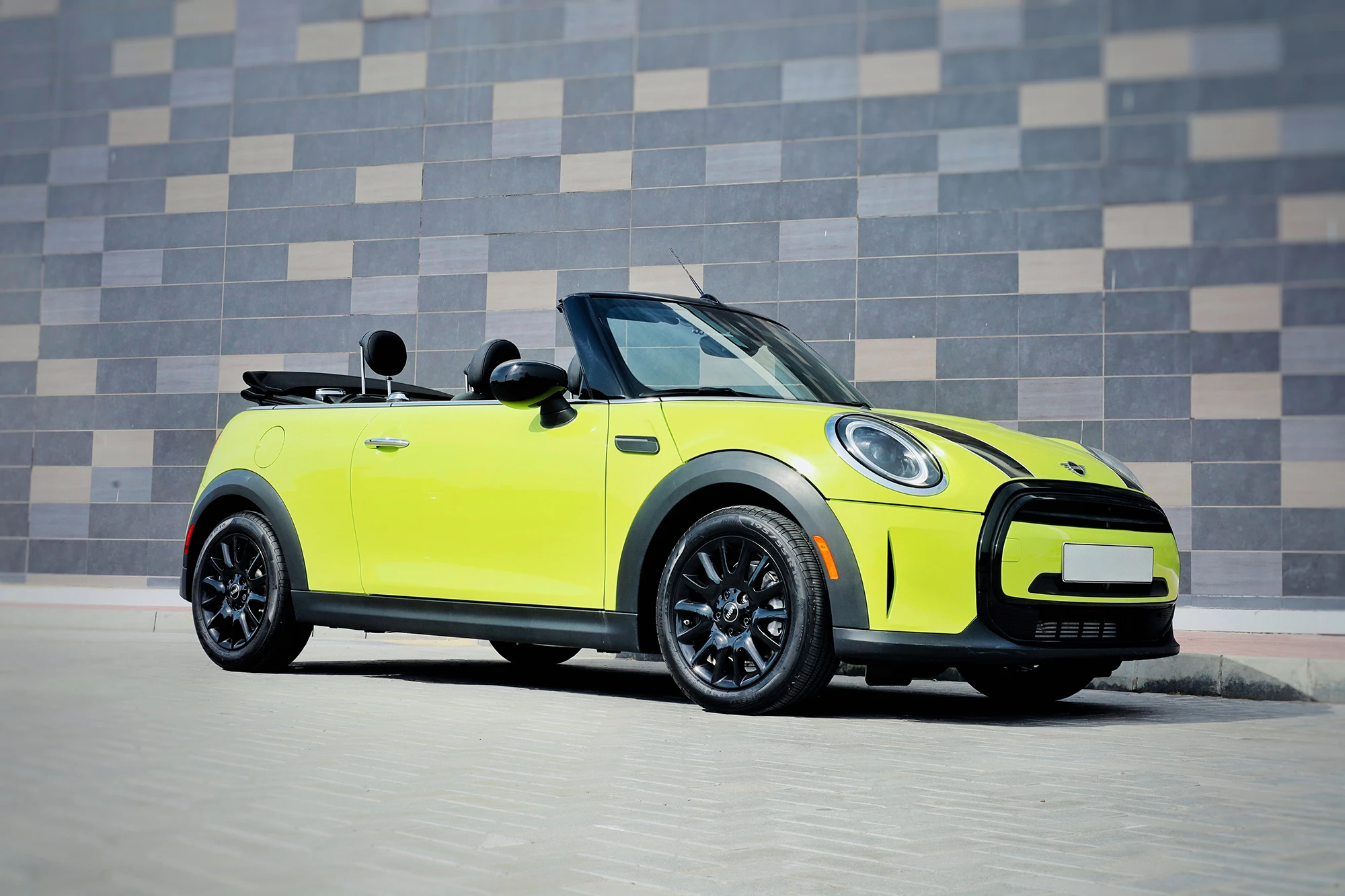 Mini Cooper Convertible Yellow
