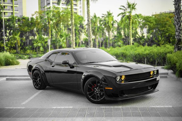 Dubai'de Dodge Challenger Black Kiralama - Octane.Rent