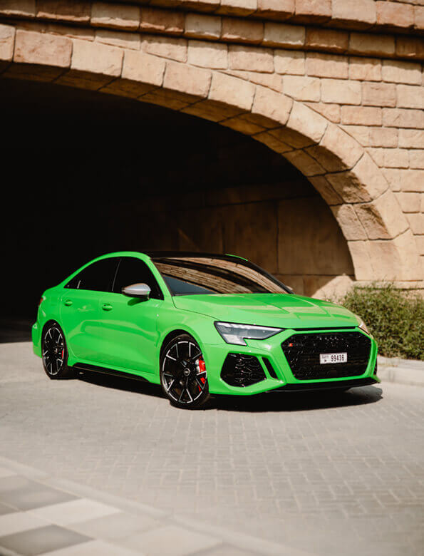 Lej Audi RS3 i Dubai