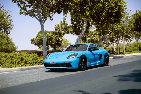 Porsche Cayman S Miami Blauw