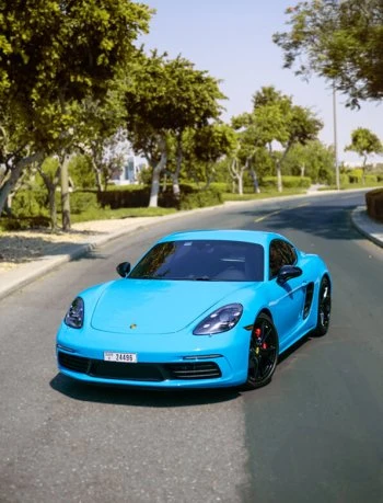 Porsche Cayman S Miami Blauw