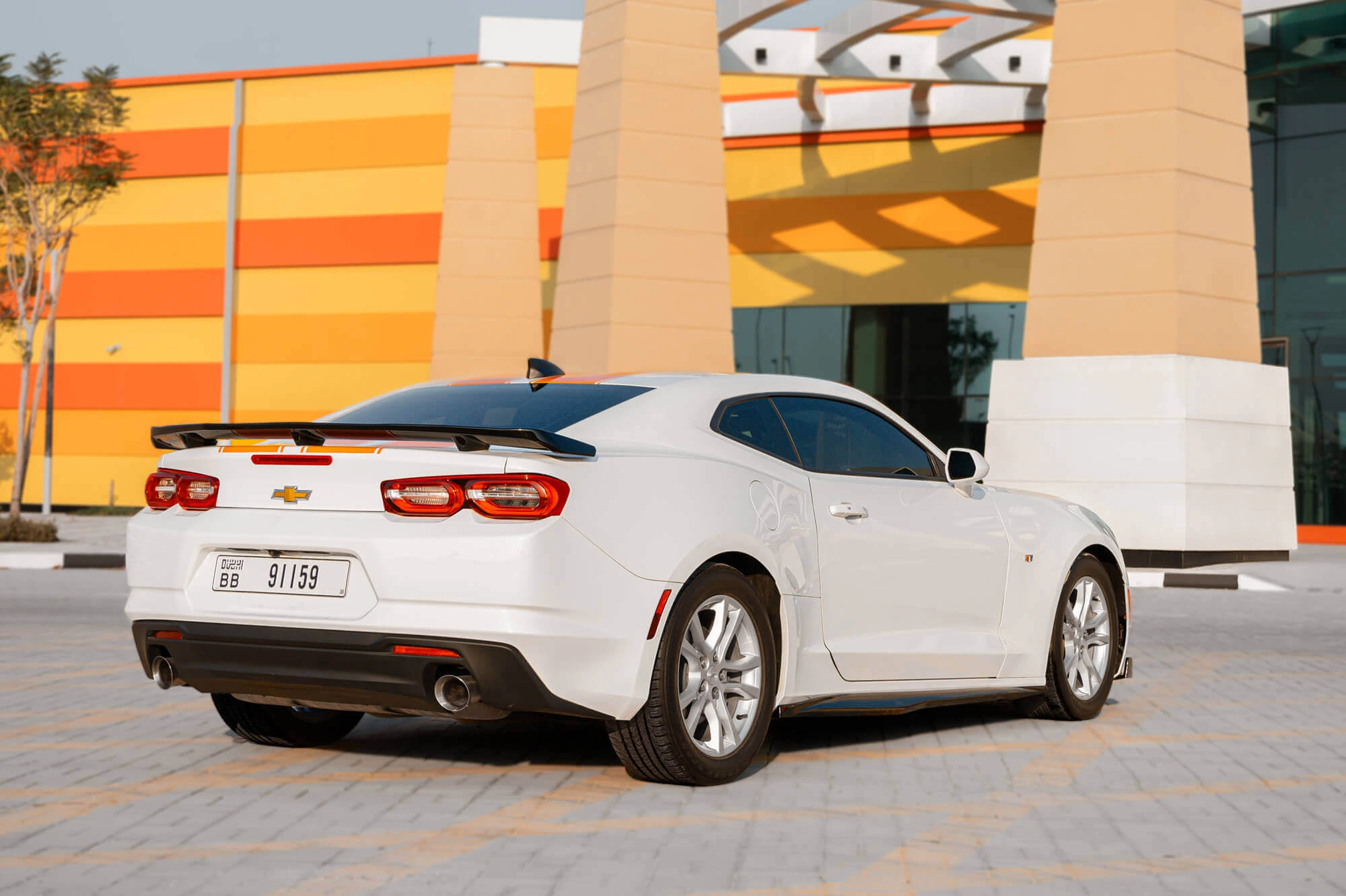 Chevrolet Camaro White & Orange