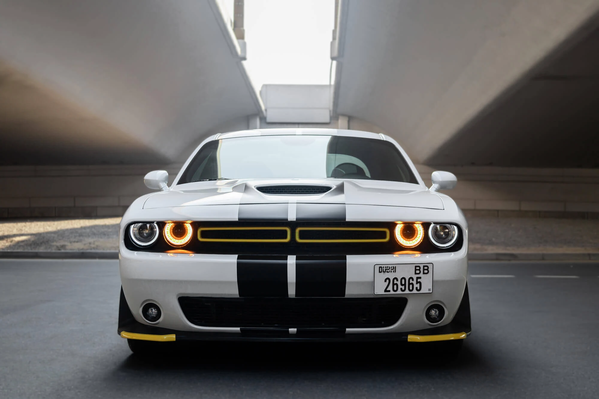 Dodge Challenger Beyaz ve Siyah