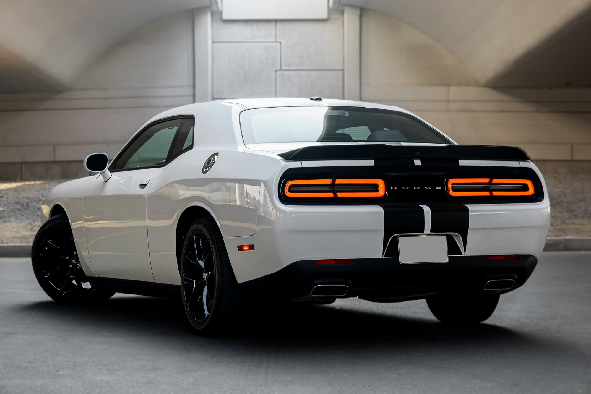 Dodge Challenger White & Black Dodge Challenger White & Black