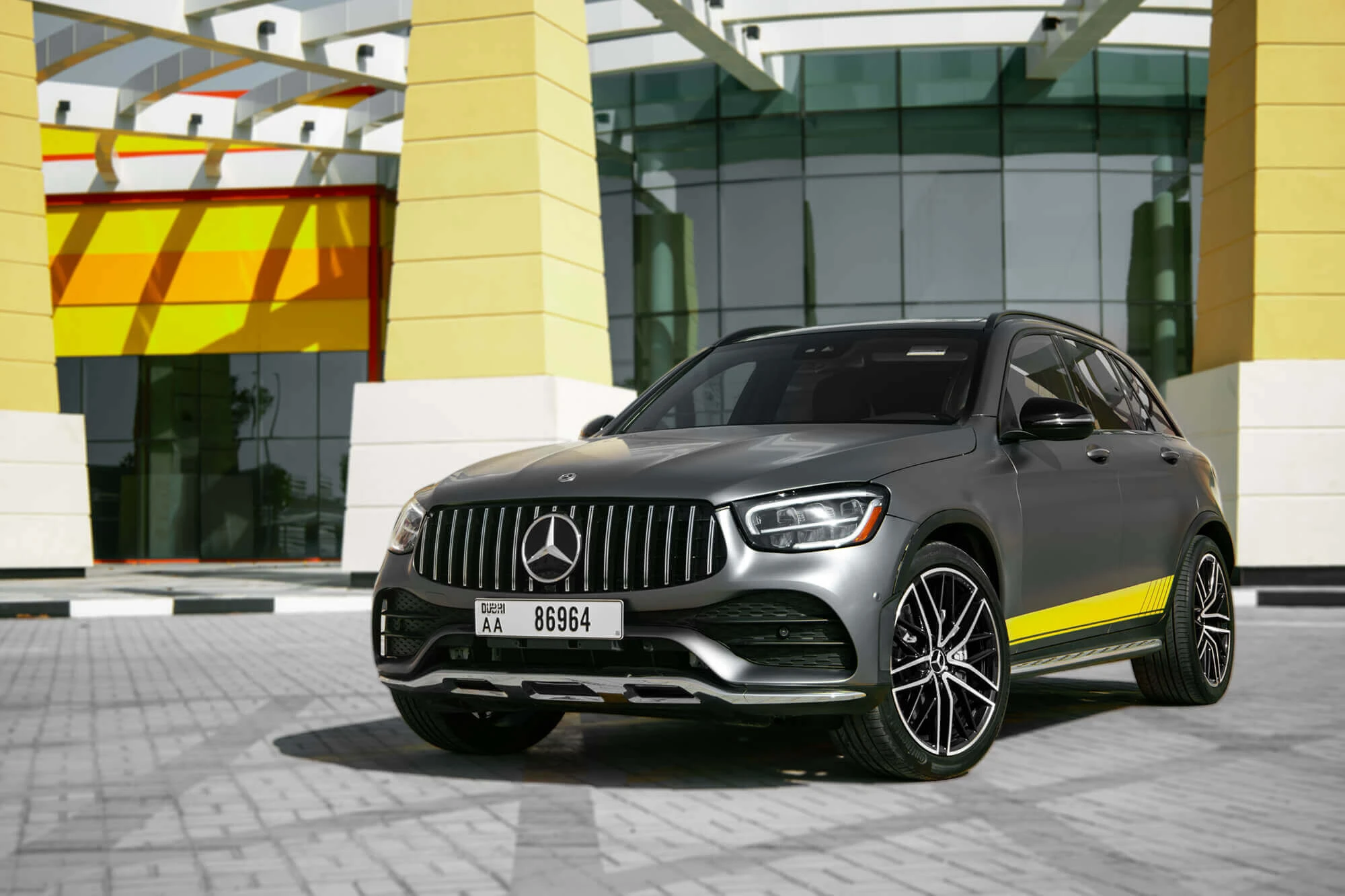 Mercedes GLC43 AMG Gris et Jaune