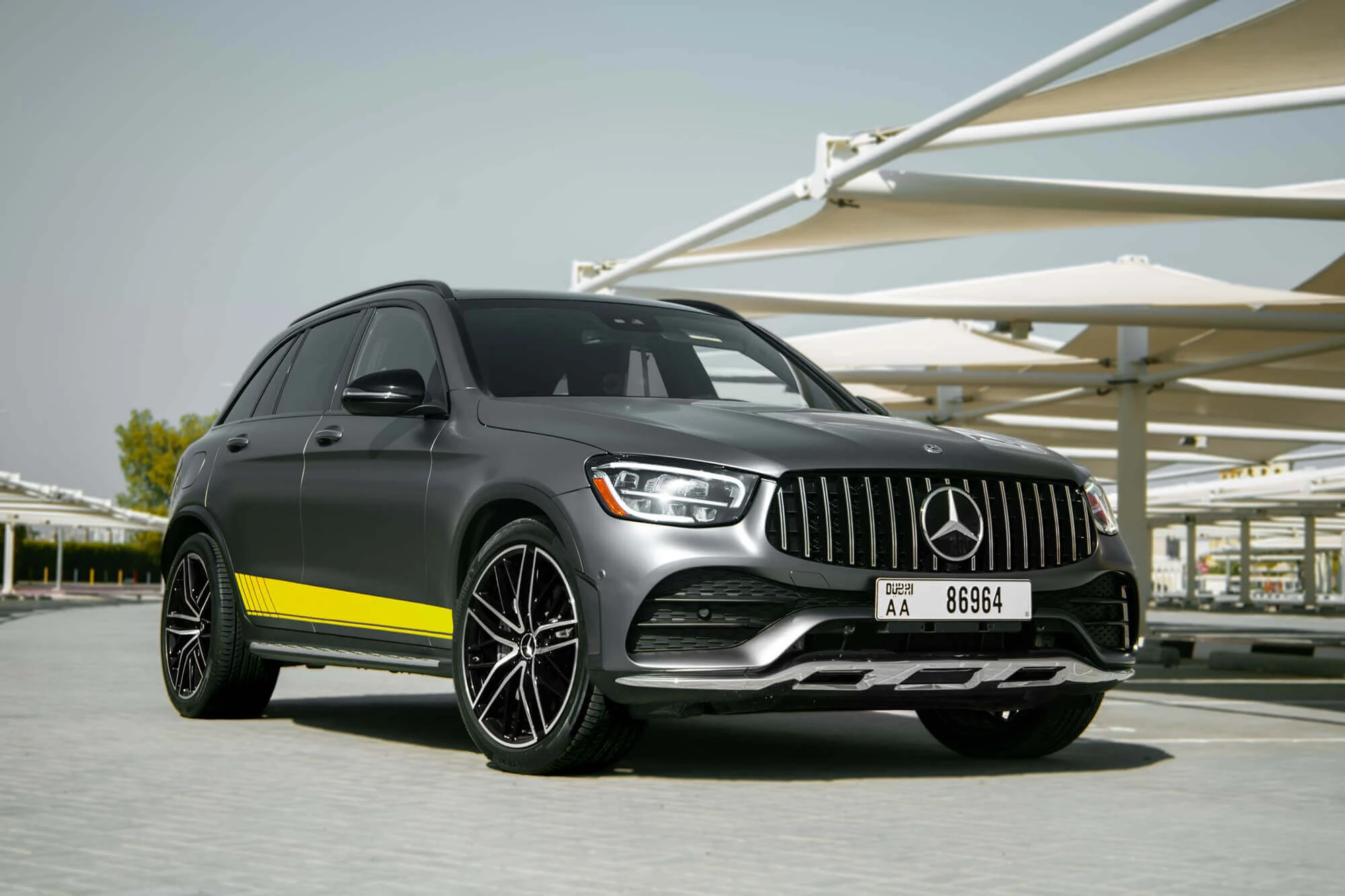 Mercedes GLC43 AMG Gris et Jaune