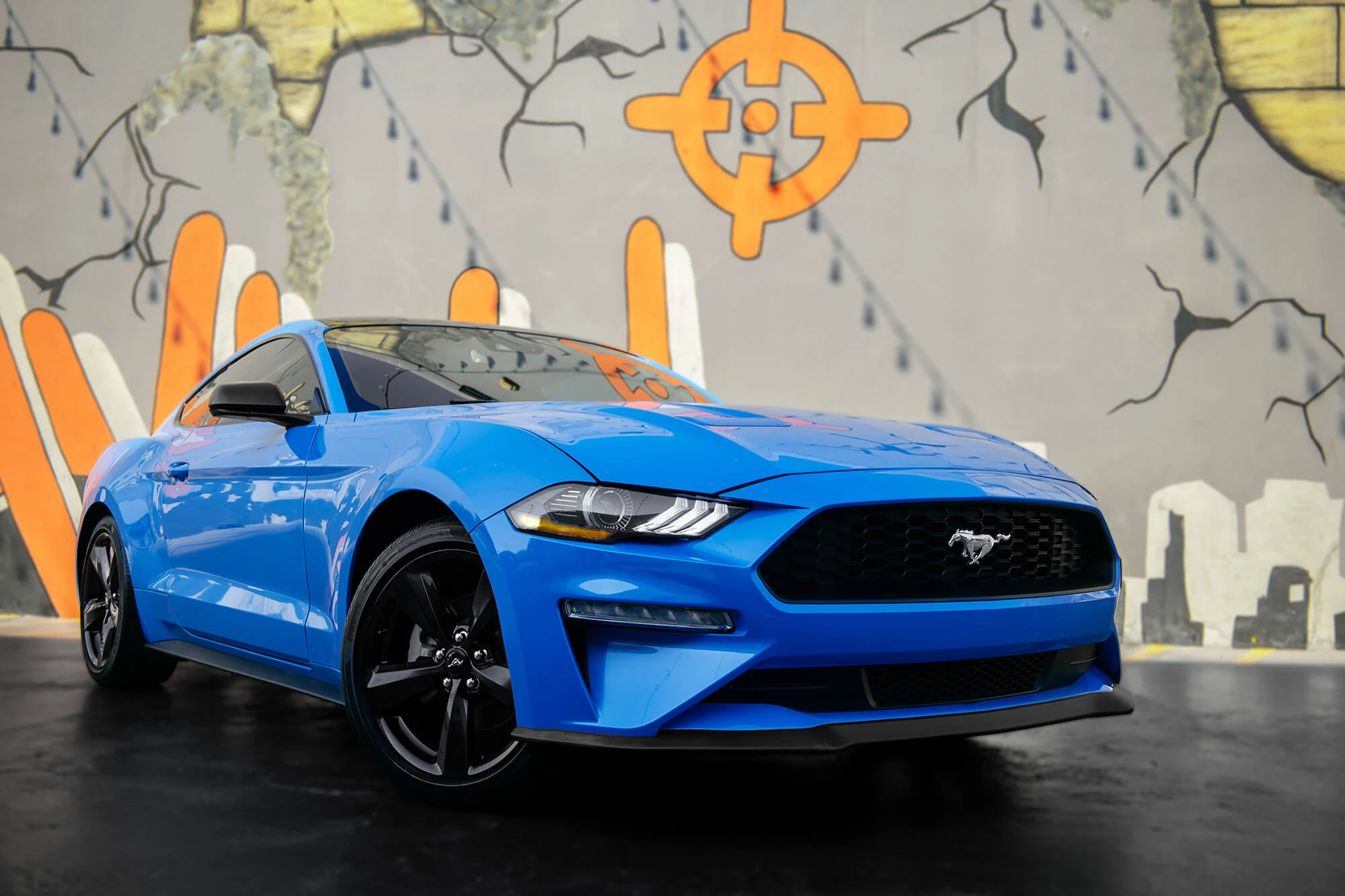 Ford Mustang blu