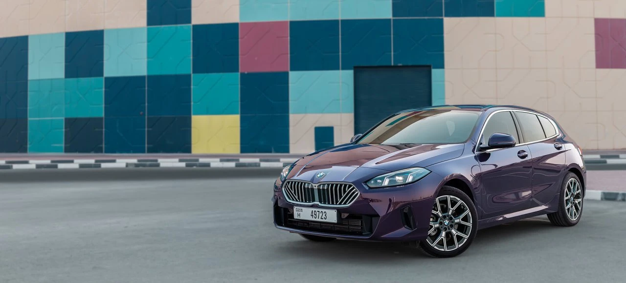 بي إم دبليو 118i الجيل الجديد الأرجواني