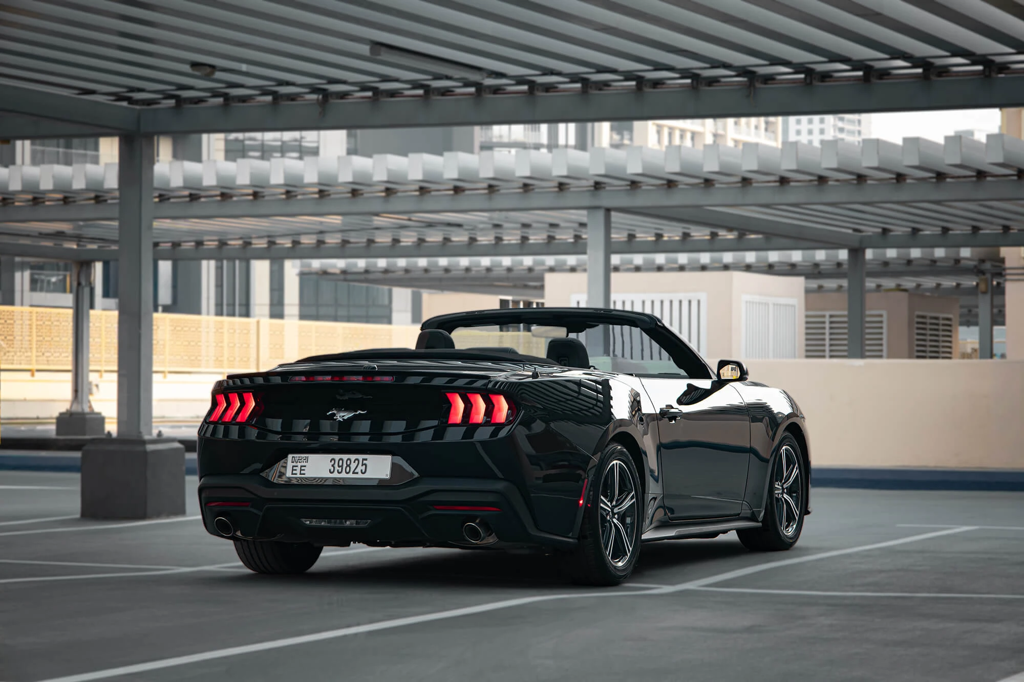 Ford Mustang Cabriolet Nieuwe Gen Zwart