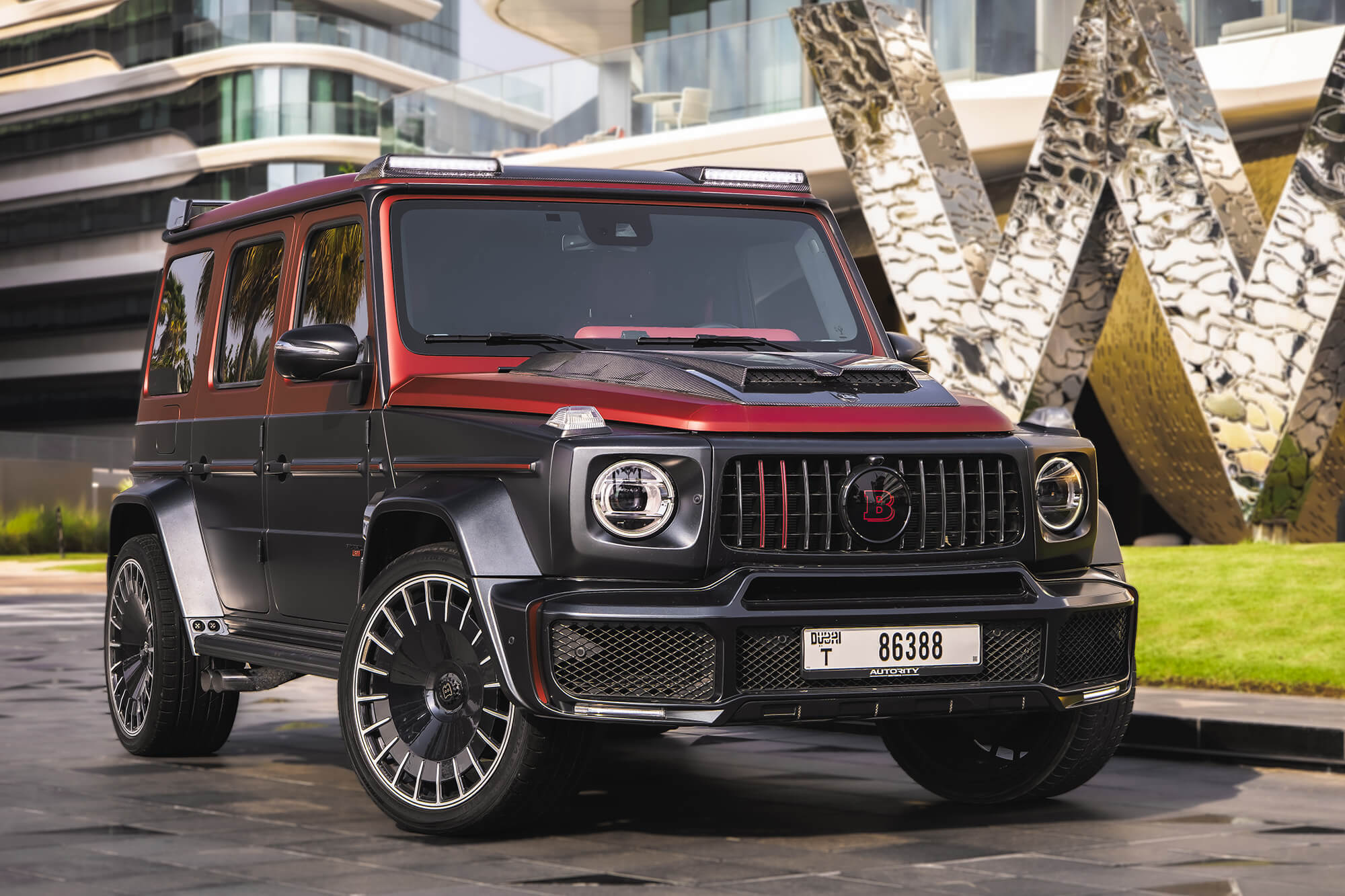Mercedes G-Class Brabus 800 Carbon Kit Black Matte & Red