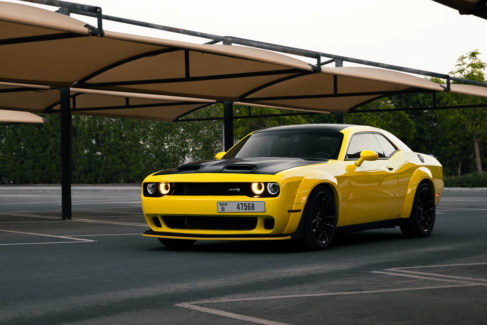 Dodge Challenger R/T Scat Pack צהוב